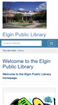 Mobile Screenshot of elginpubliclibrary.org